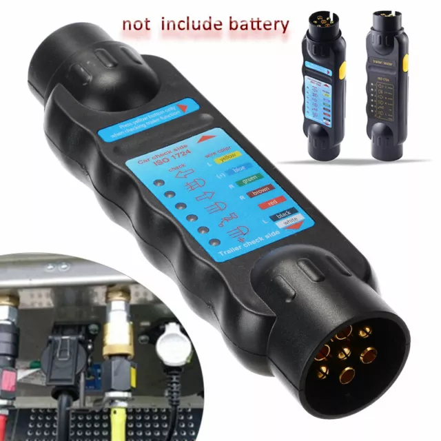 TRAILER LIGHT WIRING Circuit Tester for 7 Pin Cable Plug Socket Car