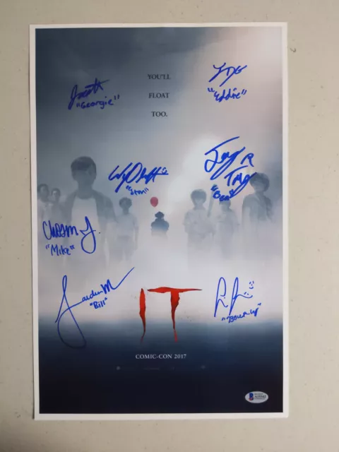 IT Kids Cast 7x Signed IT (2017) 11x17 Photo Autograph BAS JSA COA VERY RARE