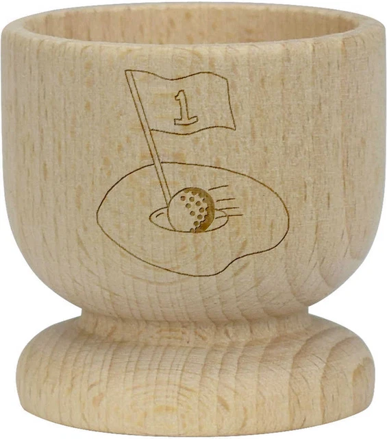 'Pelota de Golf y Hoyo' Huevera de madera (EC00015133)