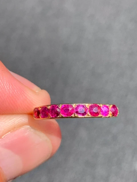 18CT GOLD NATURAL ruby 80 point ring Victorian £210.00 - PicClick UK