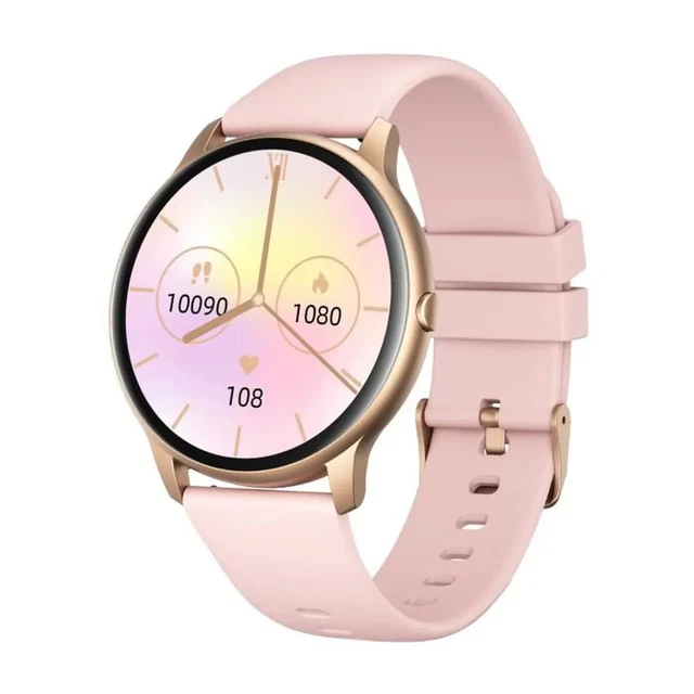 Chrono - Montre Connectée Femmes Rose Smartwatch Sport Podomètre