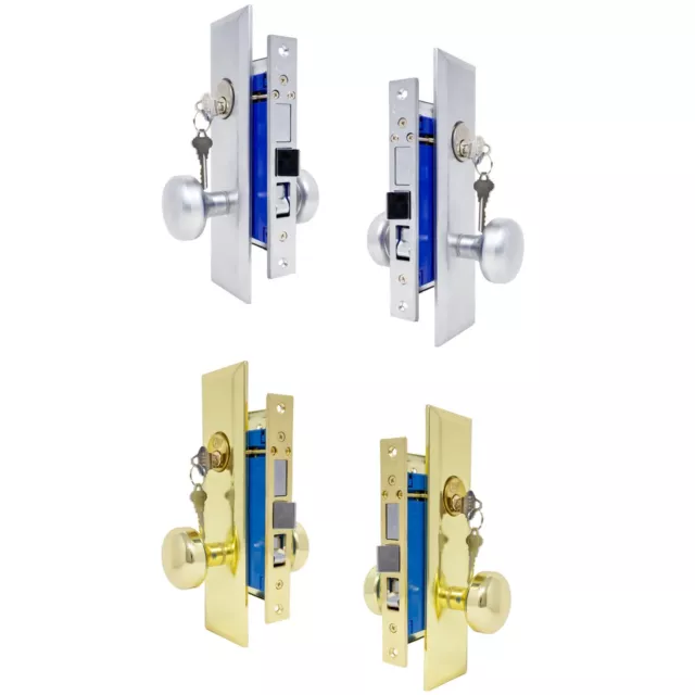 Premier Lock Mortise Lock Set for Exterior Doorways 2 1/2" and 2 3/4" Backset