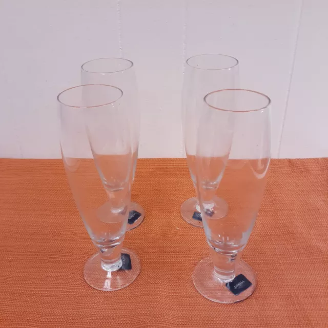 Vintage Mikasa Brewmasters clear Beer Glasses (Set of 4) 4LV005-429