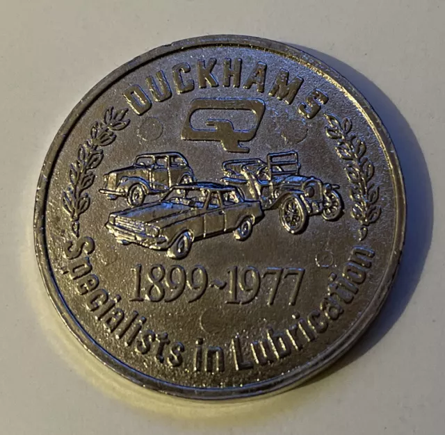 1899-1977 Duckhams CARS Specialists in Lubrication Coin Medallion Silver Jubilee