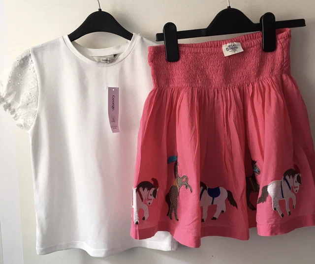 Mini gonna estiva ragazza Boden ecc usata & nuova George Pretty Top 7-8 anni 2