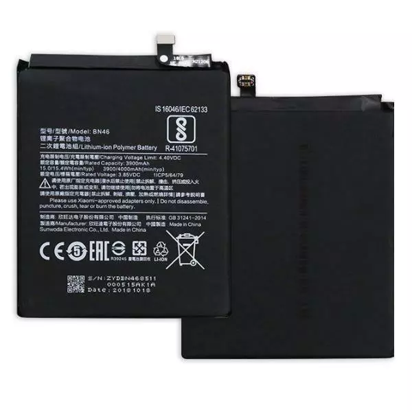 Bateria BN46 Para XIAOMI REDMI Note 8, 8T, 6, Note 6 Pro Redmi 7 3900 mAh