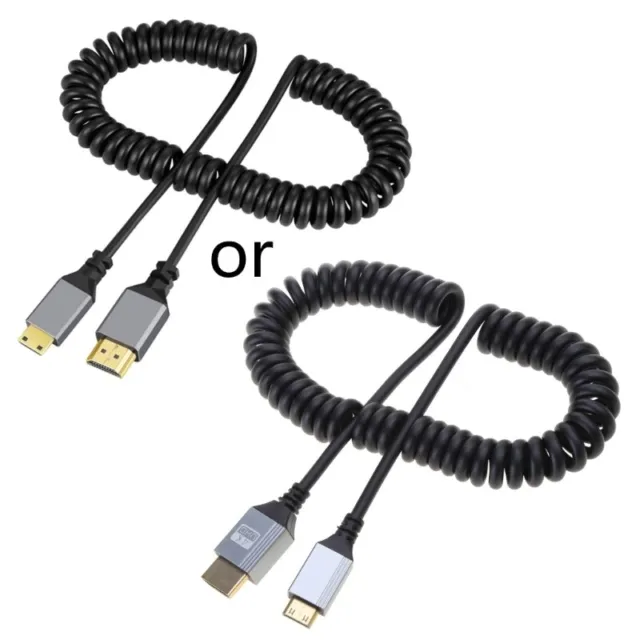 MINI Micro Coiled Extension Flexible Cable Male to Male