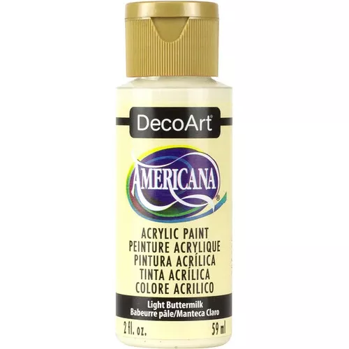 Light Buttermilk Acrylic Paint DecoArt Americana 59ml 2oz Premium matte DA164