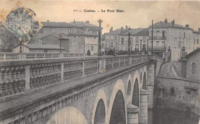 Cpa 81 Castres Le Pont Biais