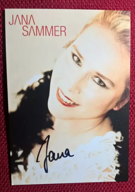 Original-Autogramm von Jana Sammer, Farbbild-Karte, Postkartengröße