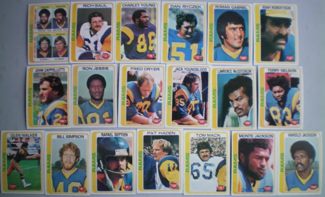 1978 Topps Los Angeles Rams Lot of 19 includes Jackson, Gabriel, Dryer & Haden