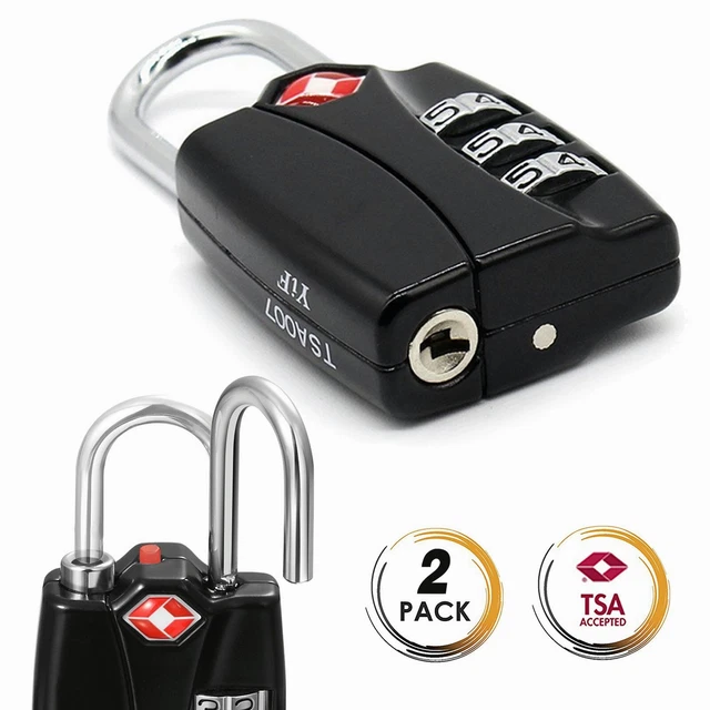 2Pack Wide Use Travel Combination Lock Security Locker Lock for Backpack Luggage