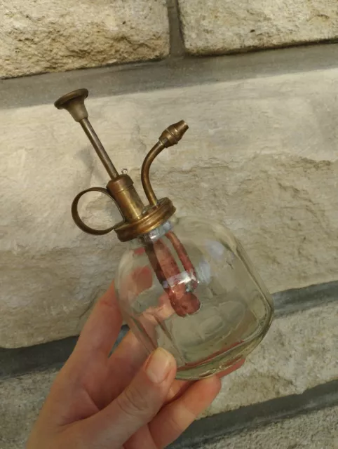 Ancien Pulvérisateur En Verre Côtelé - Fonctionne -