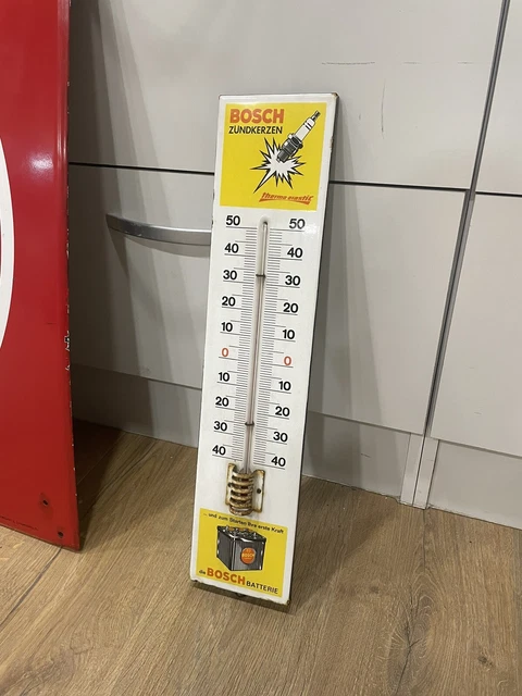 ANCIEN THERMOMETRE PUBLICITAIRE Tole Emaille Le Champion Pour Le Quart