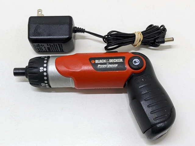 Black & Decker 2.4V Cordless Screwdriver 9072 Battery Charger Bit Orange  Sealed