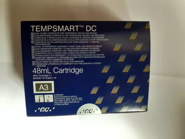 Dental TEMPSMART DC Dual Cure Temporäres Crow & Bridge Material Farbton A3...