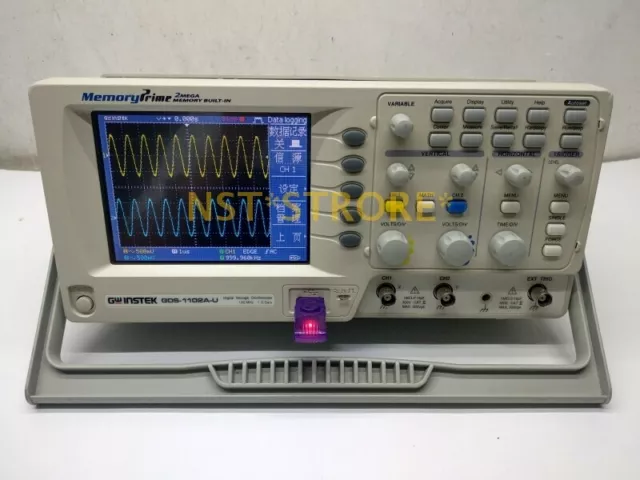 Oscilloscopio Goodwill GDS-1102A-U larghezza di banda 100 MHz frequenza di campionamento 1G doppio canale 2