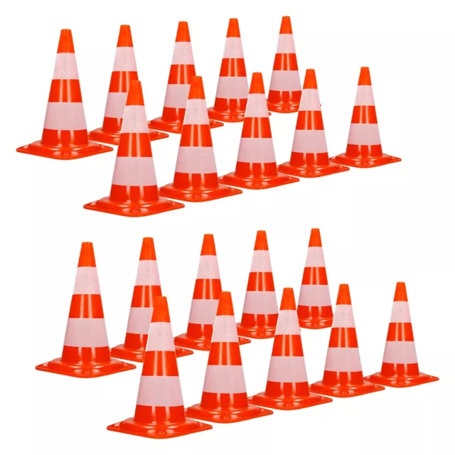 20er Pack Warnkegel Warnleitkegel Verkehrsleitkegel Pylon Sicherheit 47 cm Kegel