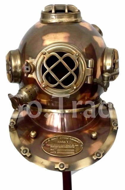 Deep Sea 18" Full Steel & Brass Diving Helmet / Divers Helmet Us Navy Mark V I
