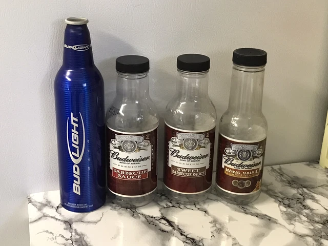 Bud Light Budweiser Aluminum Beer Bottle Bbq Sauce Bottles Empty Crafts 2005