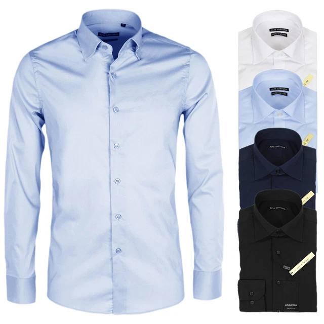 Camicia Uomo Tinta Unita Blu Scuro – SEASON LAB