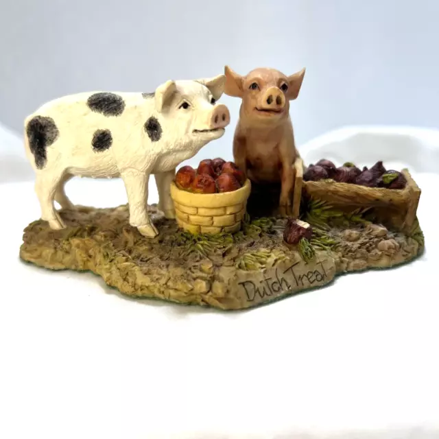 SCHMID BORDER FINE ARTS  Lowell Davis 1995 figurine 225-385 DUTCH TREAT piglets