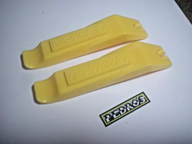 Pedro's Bicycle Tire Levers Tool Set Yellow Pair of (2) NEW