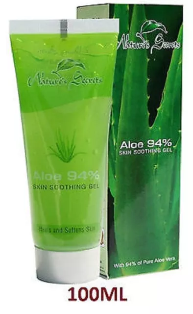 Nature Secrets 94% Pure Aloe Vera Skin Soothing Gel After Shave Sunburn 100ml