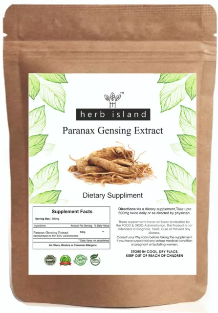 Panax Ginseng 100% Pure Extrakt Pulver 80% Ginsenoside für Extra Energie 100gm