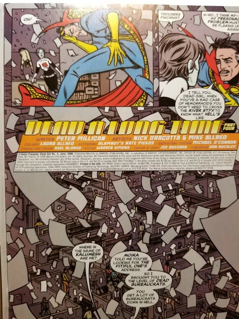 X-STATIX PRESENTS "DEAD GIRL" (2005 Series) #4 Near Mint Marvel Comics Book 3