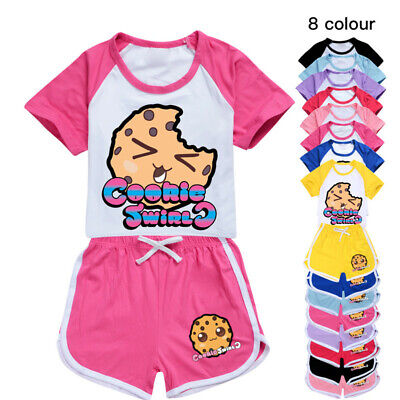 New COOKIE SWIRL C Boys Girls Shorts T-shirt Set PJ'S Loungewear Tracksuit Gift