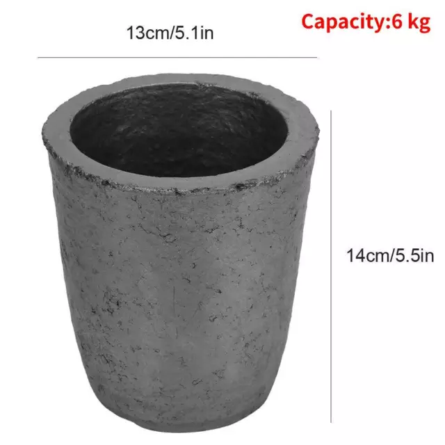 1/4/6/8KG Graphite Carbide Furnace Casting Crucible Refining Melting Tool AU