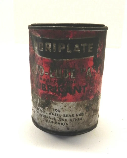 Fiske Brothers Lubriplate Auto-Lube "A" Multi-Purpose 1 Pound Vintage Used