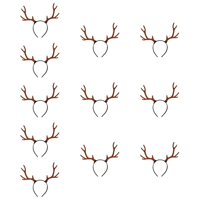 11x Cabeza de Navidad Boppers Iluminados Navidad Bandas para el cabello Cabezal