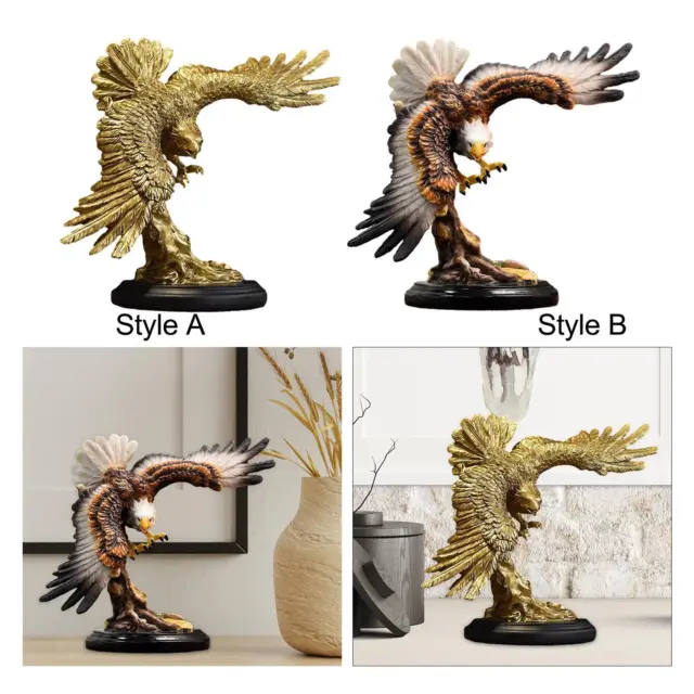Statue d'aigle Sculpture Art moderne en résine, Figurine d'aigle, ornement pour
