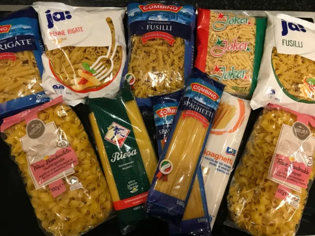 Nudel Mix Paket 5 10 20 30 kg Marken Qualität verschiedene Sorten Nudeln Pasta