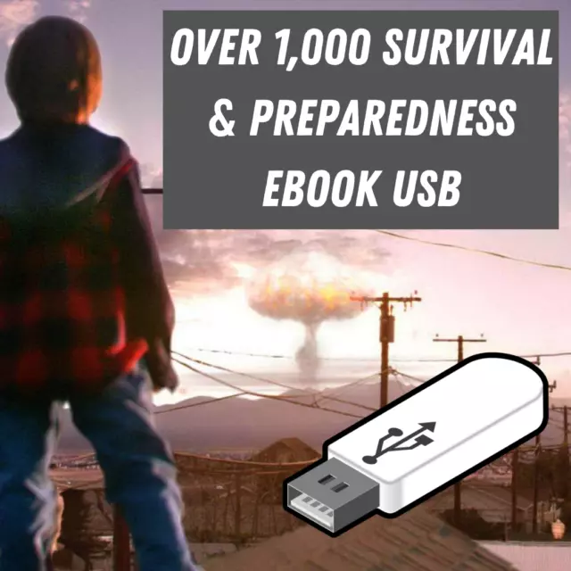 USB With Over 1000 Survival, Preparedness & SHTF EBooks - FREE SHIPPING #prepare