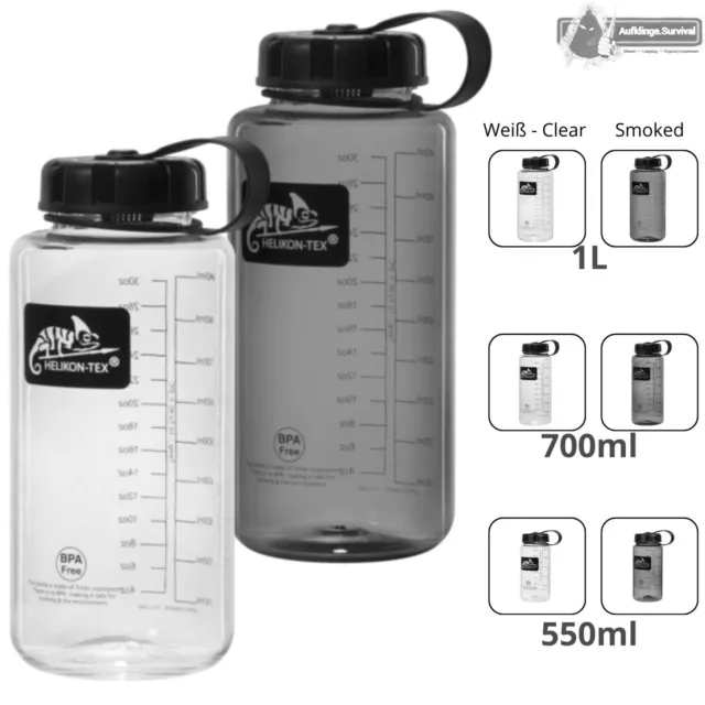 Helikon Tex TRITAN Trinkflasche 1L 700 550ml groß Öffnung Wasserflasche BPA Free
