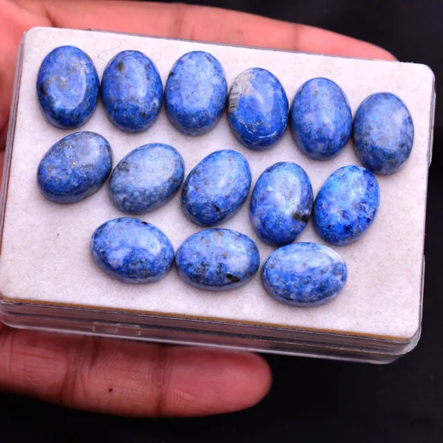 14 Pcs Natural Untreated Lapis Lazuli 16mm 12mm Oval Cabochon Huge Gemstones Lot