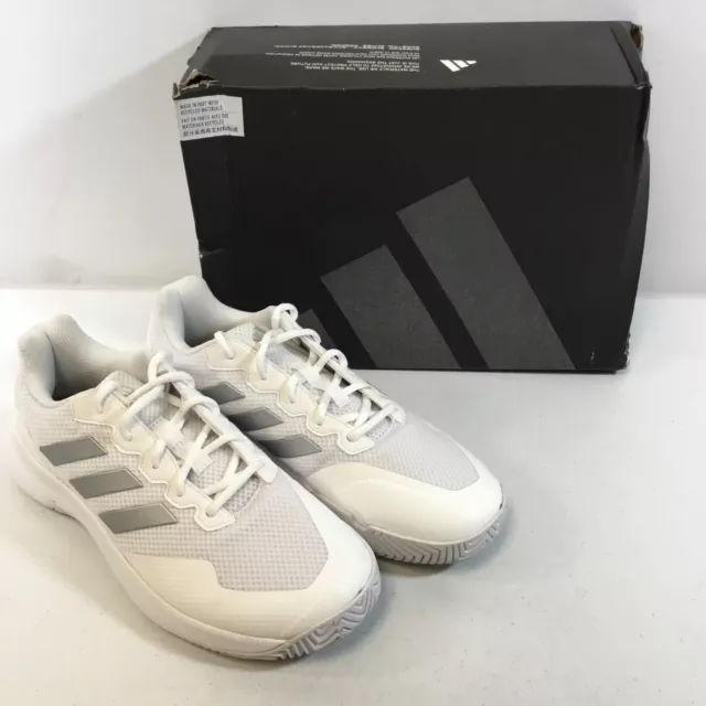 Adidas Game Court Men’s Sneakers Tennis Shoe White Navy Athletic Trainers  #809
