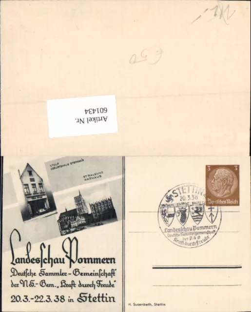 601434,tolle AK Landesschau Stolp Stralsund Pommern Stettin 1938 Szczecin