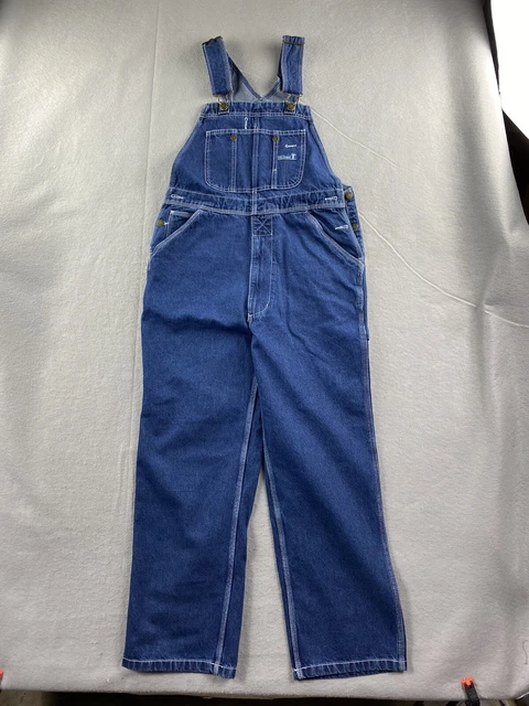 RK Brand Bib Overalls Mens 32x30 Straight Leg Medium Wash Denim Work Wear