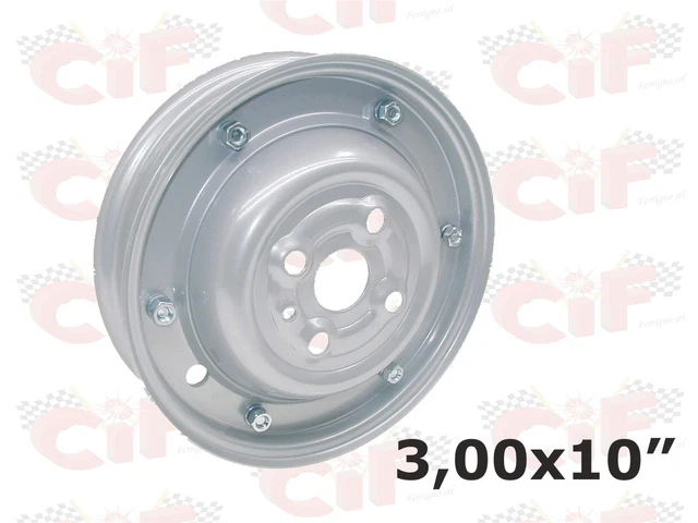Cerchio Ruota 3.00X10" Cif Vespa 50 90 S Per Modifica Da 9" A 10"