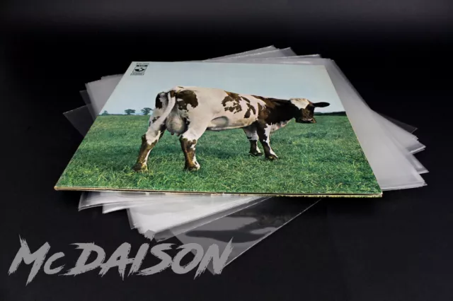 McDAISON - 50 BUSTE dischi LP POLIPROPILENE LUCIDE TRASPARENTI 33 giri 12" 90my