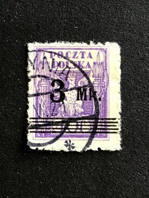 Polen Briefmarken 1921 Freimarke mit Aufdruck Mi.153 gestempelt