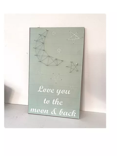 Love You To The Moon And Back Embellished Plaque Freestanding Or Wall Hanging 