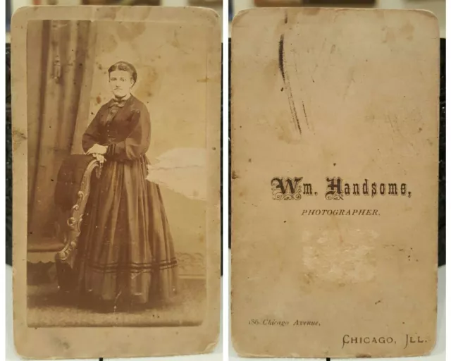 Antik Viktorianisch Mr.Attraktiv Chicago Il William Bürgerkrieg Era Kleid, Foto