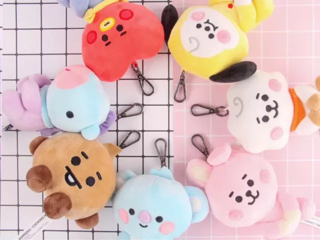 Kpop Plush toys Key Ring Keychain BTS BT21 baby