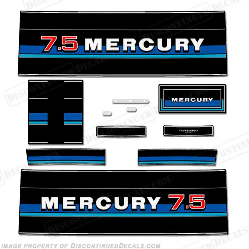 Fits Mercury 1983 7.5hp Outboard Decals