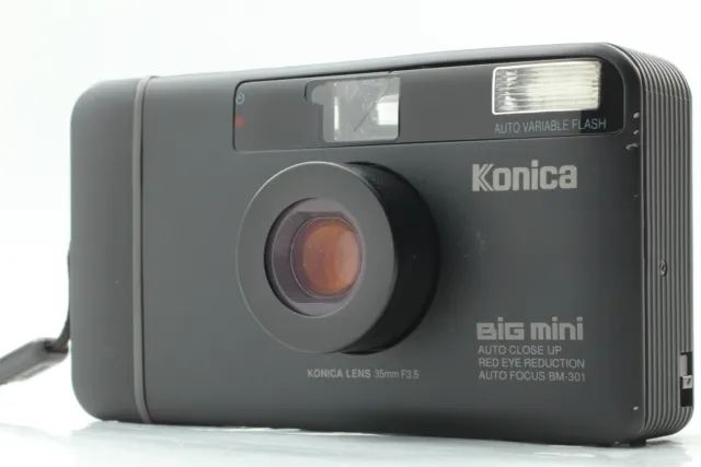 LCD Works Konica Big mini BM-301 Black Film Camera From JAPAN [Near MINT]